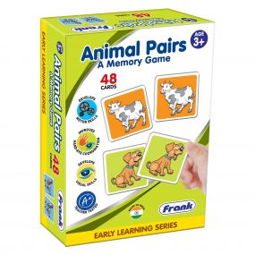 Frank Animal Pairs Puzzle 48 Cards - Matching Picture Card Game for 1 to 4 Players