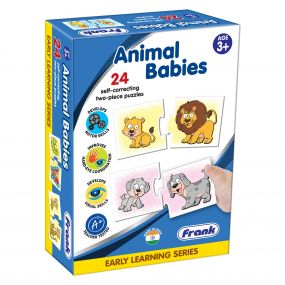 Frank Animal Babies Educational Jigsaw Puzzle Set - Multicolour
