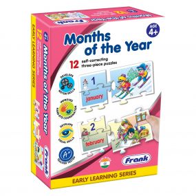 Frank Months of The Year 12 Self Correcting 3 Piece Puzzle Age 4+ Years