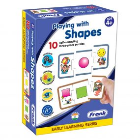 Frank Playing with Shapes 30 pieces puzzle,10 Self-Correcting 3 Piece Puzzles