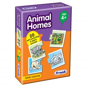 Frank Animal Homes 20 Self Correcting Two Piece Puzzle Age 4+
