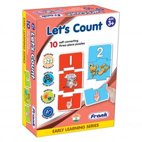 Frank Let's Count 10 Self Correcting Three Piece Puzzle Age 3+