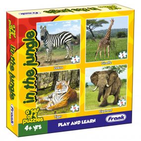 Frank in The Jungle Educational Jigsaw Puzzle Set - Multicolour