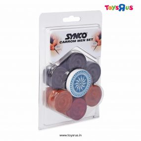 Synco Carrom Men & Striker Blister Toy, Highly Durable