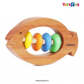 Shumee Neem Wood Baby Fish Rattle Toy for Toddlers