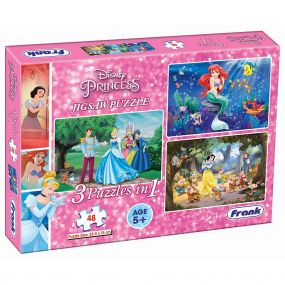 Frank Disney Princess 3 in 1 Jigsaw Puzzle Pack For Kids 5+