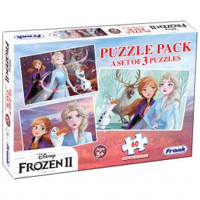 Disney Frozen II Jigsaw Puzzle Set of 3 Pack 60 Pc for Kids 5+