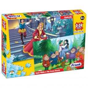Frank Cinderella And Snow White Jigsaw Puzzle 24 X 2 Pieces For Kids 4+