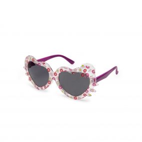 Stol'n Heart Shaped UV Protected Sunglass | Pink/Purple
