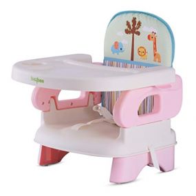 Baybee Baby Booster Seat for Feeding, Baby Food Chair With Removable Tray With 3 Point Safety Harness (Pink)