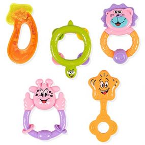 Ratnas Happy Baby Cute Animal Rattle 5Pcs for Babies