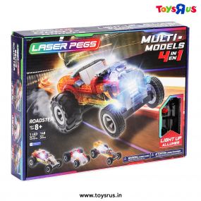 Laser Pegs 4 in 1 Multi Models Roadster Car Building Set for Kids 8Y+
