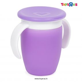 Munchkin Miracle 360° Trainer 270 ml Purple Cup With Lid for 0 to 12 Months Kids
