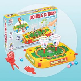 Ratnas Basketball Double Stroke Twin Games for Concentration and Strategy
