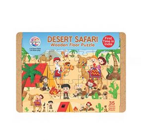 Ratnas Desert Safari Wooden Floor Jigsaw Puzzle for Kids 3+ Years - 35 Pieces