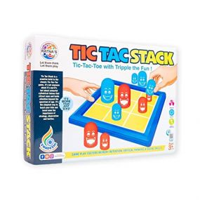 Ratnas Tic Tac Stack Mind Challenging Strategy Family Board Game for Kids 3Y+