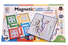 Ratnas Magnetic Snakes and Ladders with Ludo for Kids and Family Entertainer for Ages 6+