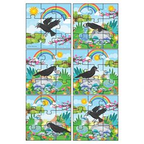 Ratnas Wooden Jigsaw Story Puzzle Thirsty Crow 54 Pc for Kids 5+