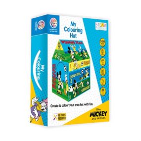Ratna's My Colouring Hut Disney Marvel Play Tent (36 X 29 X 40 Cm) Diy Kit Washable And Re-Usable for Kids 3+ Years (Mickey Mouse And Friends)
