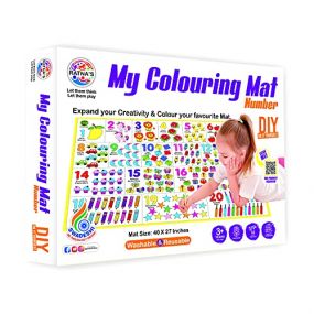 Ratna's Premium Quality My Colouring Mat for Kids Reusable And Washable | Big Mat for Colouring | Mat Size (40 Inches X 27 Inches) (Number Theme)