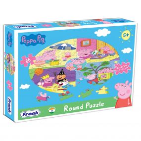 Frank Peppa Pig Round Jigsaw Puzzle Set of 66 Pieces For Kids 5+