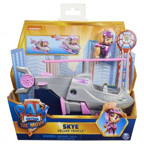Paw Patrol Skye’s Deluxe Movie Transforming Toy Car with Collectible Action Figure for Kids 3 Years+