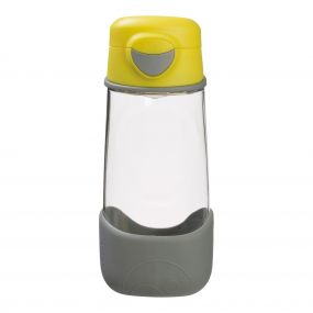 B.Box Tritan Sport Spout Drink Bottle 450 ml- Lemon Sherbet Yellow Grey