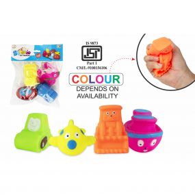 Itoys 4 Pcs Chu Chu Transport Soft Toys Non-Toxic for Toddler | Multicolour