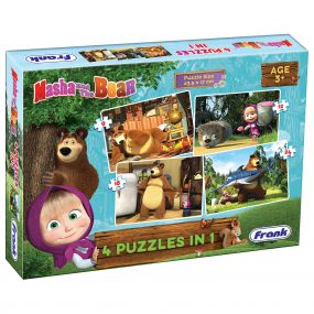 Masha And The Bear Jigsaw Puzzles Set Of 4 Pieces