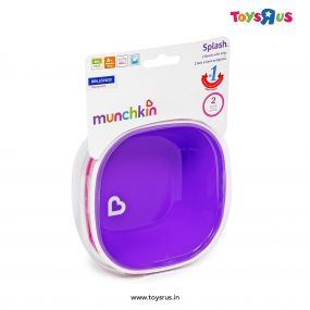 Munchkin Splash Pink Purple Bowls Pack of 2, Best for Toddler Feeding