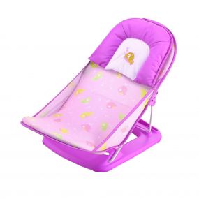 Mastela Deluxe Fully Assembled Baby Bather Pink Colour for Unisex with Sit-Up Unassisted Support
