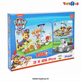 Frank Paw Patrol 3 X 26 Pieces-A Set of 3 Cardboard Jigsaw Puzzles Based On The Characters From The Popular Children's Animated Series Paw Patrol.