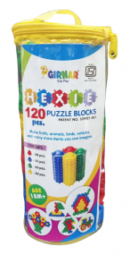 United Agencies Girnar Hexie Puzzle Blocks (120 Pieces)