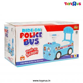 UA Toys Ride On Push or Scoot Police Bus for Kids (for kids aged 18 months and above)