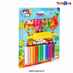 Skoodle Clay Star Fruits Scented Clay Pack With 150 gms, 4 Moulds & 1 roller for Kids 3 Years+
