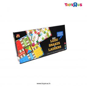Ratnas Toys Box Big Ludo With Snakes & Ladders Black Box for Kids 3+ Years