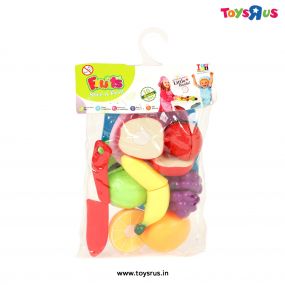 Itoys Realistic Sliceable 10 Pcs Fruits Cutting Play Toy Set