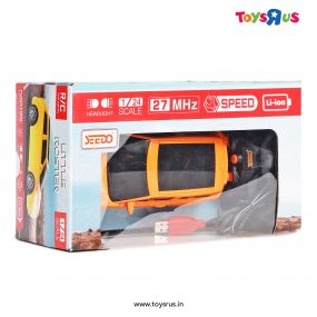 Seedo Little Roster 1:24 Scale Remote Control Car with USB Charging (Orange)