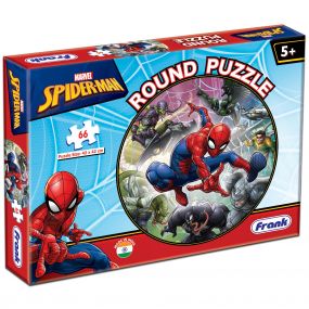 Frank Marvel Spider Man Round Puzzle for 5+ Years (66 Pieces Included)