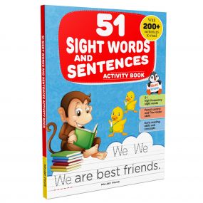 Wonder House Books 51 Sight Words And Sentence (With 200+ Sentences To Read): Activity Book for Children