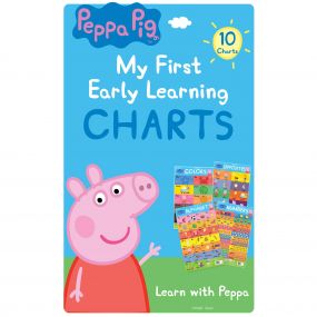 Wonder House Books Peppa Pig - My First Early Learning Charts : Learning With Peppa (10 Charts - Alphabet, Animals, Birds, Colours, Fruits, Numbers, Opposites, Shapes, Transport, Vegetables)