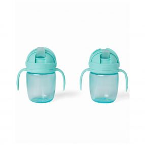 Skip Hop Sip-To-Straw Teal Colour Cups for 12 to 24 Months Kids (Pack of 2)