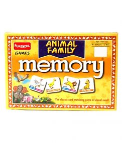 Funskool Memory Animal Family Card Matching Board Game for Kids 3 Years+