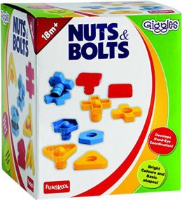 Funskool Giggles Nuts & Bolts Interlocking Educational Blocks for 18M+ | Infant Toddler Toys