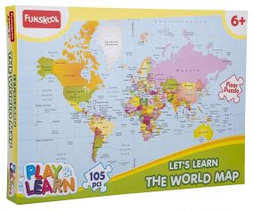 Funskool play and learn World Map 105 pc puzzle,2013