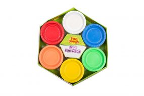 Fun-Dough Mini Fun Pack, For Kids with 6 Color Dough Tubs