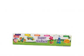 Fun Dough Super Six, with 6 Colours Clay for Kids 3 Years and Above