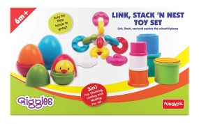 Funskool Giggles Pull Stack 'N Link Toy Set For Kids 18m+