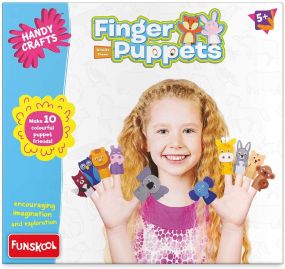 Funskool Handycrafts Art and Craft kit Finger Puppets, Puppet Maker, Felt Crafts,5 Years +