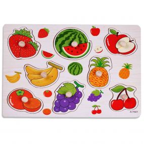 Baybee Fruits Wooden Puzzle for 36 to 180 Months (Multicolor)